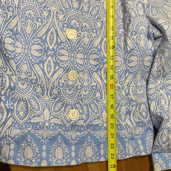 Tabi Vintage Lined Blazer, Pockets, Quality Construction, Pale Blue w White - Picture 10 of 16